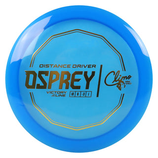 Climo Disc Golf Victory Line Osprey Distance Driver 10/6/-3/1 Blue/Gold 174 grams