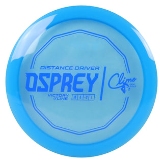 Climo Disc Golf Victory Line Osprey Distance Driver 10/6/-3/1 Blue/Blue 172 grams