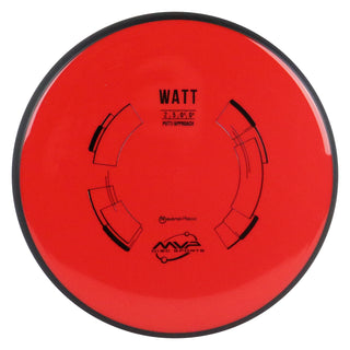 MVP Disc Golf Neutron Watt Putter 2/5/-0.5/0.5 Bright Red 174 grams