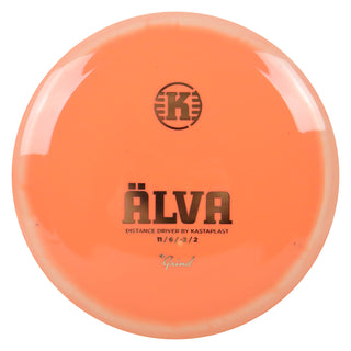 Kastaplast Disc Golf K1 Grind Alva Distance Driver 11/6/-2/2 Peach White/Gold 173 grams