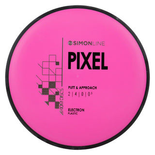 Axiom Disc Golf Simon Line Electron Lizotte Pixel Putter 2/4/0/0.5 Pink/Black 175 grams