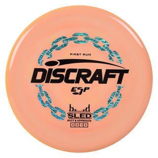 Discraft Disc Golf First Run ESP Sled Putt and Approach 3/2/-1/2 Light Orange/Black 178g