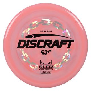 Discraft Disc Golf First Run ESP Sled Putt and Approach 3/2/-1/2 Dark Blush/Black 175g