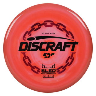 Discraft Disc Golf First Run ESP Sled Putt and Approach 3/2/-1/2 Dark Red/Black 175g
