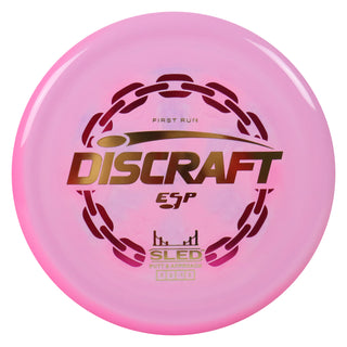 Discraft Disc Golf First Run ESP Sled Putt and Approach 3/2/-1/2 Blush Pink/Gold 175g