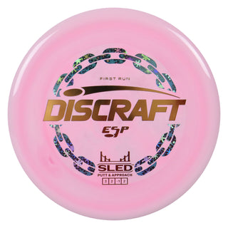 Discraft Disc Golf First Run ESP Sled Putt and Approach 3/2/-1/2 Blush/Gold 176g