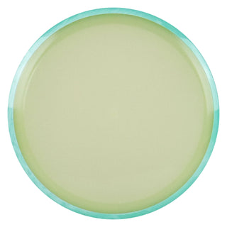 Axiom Disc Golf Eclipse Glow Crave Fairway Driver 6.5/5/-1/1 Blank Green Glow, Teal Blend Rim 172 grams