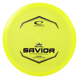 Latitude 64 Disc Golf Royal Clear Savior Putt and Approach 4/4/0/3 Yellow/Indigo 173 grams