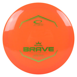 Latitude 64 Disc Golf Royal Clear Brave Fairway Driver 7/6/-1/2 Orange/Olive 175 grams