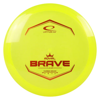 Latitude 64 Disc Golf Royal Clear Brave Fairway Driver 7/6/-1/2 Yellow/Orange 176 grams