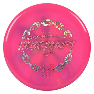 Discraft Disc Golf First Run ESP Sled Putt and Approach 3/2/-1/2 Pink Purple/Pink Hearts 178g
