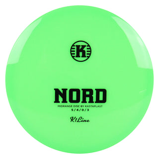Kastaplast Disc Golf K1 Nord Midrange Disc 5/4/0/3 Green/Black 179 grams