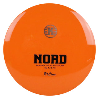 Kastaplast Disc Golf K1 Nord Midrange Disc 5/4/0/3 Orange/Silver 173 grams