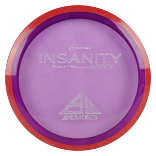 Axiom Disc Golf Proton Insanity Distance Driver 9/5/-2/1.5 Purple/Red Blend 173 grams