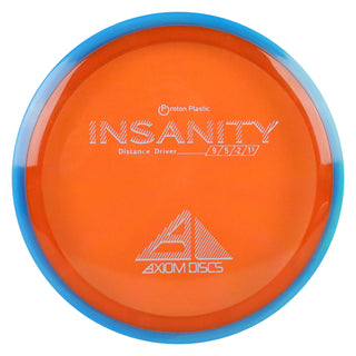 Axiom Disc Golf Proton Insanity Distance Driver 9/5/-2/1.5 Orange/Blue 163 grams