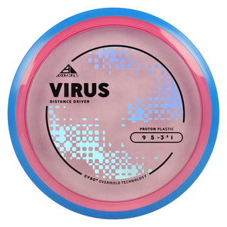 Axiom Discs Project Lab Coat Proton Virus Distance Driver 9/5/-3.5/1 Pink/Blue 159 grams