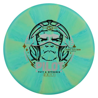 Streamline Disc Golf Cosmic Electron Pilot Soft Putter 2/5/-1/1 Aqua Green 172 grams