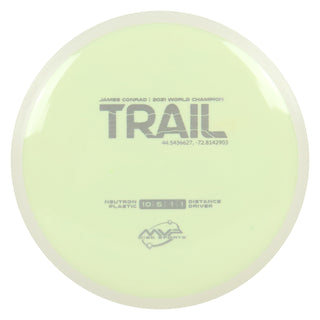 MVP Discs Sports Project Lab Coat James Conrad Neutron Trail Distance Driver 10/5/-1/1 Pastel Green 167 grams