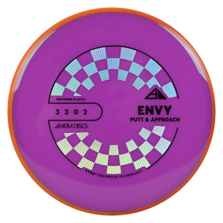 Axiom Discs Project Lab Coat Neutron Envy Putter 3/3/0/2 Purple/Orange Red 165 grams
