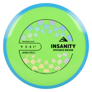 Axiom Discs Project Lab Coat Neutron Insanity Distance Driver 9/5/-2/1.5 Green/Blue 168 grams