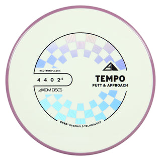 Axiom Discs Project Lab Coat Neutron Tempo Putter 4/4/0/2.5 White/Slate Purple 175 grams