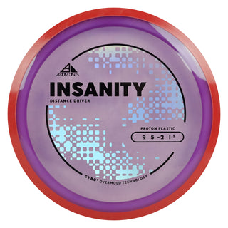 Axiom Discs Project Lab Coat Proton Insanity Distance Driver 9/5/-2/1.5 Purple/Red 174 grams