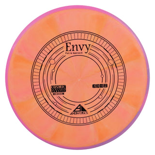 Axiom Disc Golf Cosmic Electron Envy Putter 3/3/0/2 Orange/Purple 172 grams