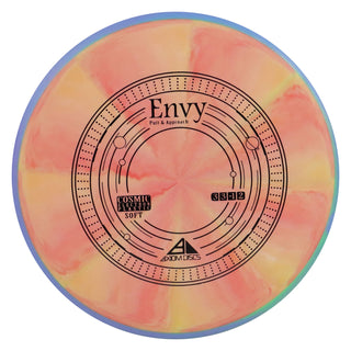 Axiom Disc Golf Cosmic Electron Envy Soft Putter 3/3/0/2 Red Mango/Slate Green 174 grams