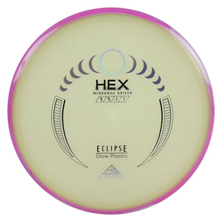 Axiom Disc Golf Eclipse Hex Midrange 5/5/-1/1 Glow/Dark Pink White 176 grams