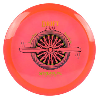 Streamline Disc Golf Proton Drift Fairway Driver 7/5/-2/1 Orange/Orange Gold 174 grams