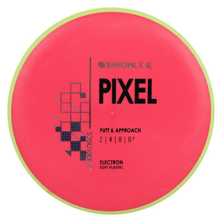 Axiom Disc Golf Simon Line Electron Soft Lizotte Pixel Putter 2/4/0/0.5 Red/Lime 171 grams