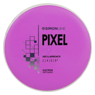 Axiom Disc Golf Simon Line Electron Soft Lizotte Pixel Putter 2/4/0/0.5 Purple/White 170 grams
