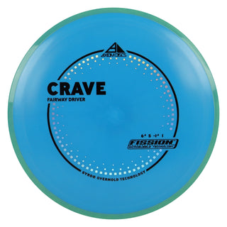 Axiom Discs Project Lab Coat Fission Crave Fairway Driver 6.5/5/-1.5/1 Blue/Dark Teal 154 grams