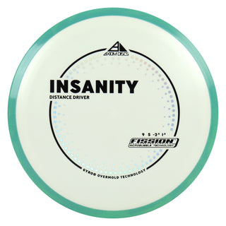 Axiom Discs Project Lab Coat Fission Insanity Distance Driver 9/5/-2.5/1.5 White/Teal Blend 158 grams