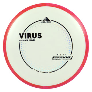 Axiom Discs Project Lab Coat Fission Virus Distance Driver 9/5/-4/1 White/Pink Red 160 grams