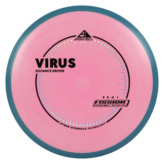 Axiom Discs Project Lab Coat Fission Virus Distance Driver 9/5/-4/1 Pink/Storm Blue 158 grams