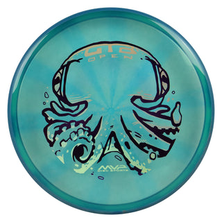 Axiom Discs Project Lab Coat OTB Open 2026 Proton Soft Proxy Putt and Approach Aqua/Blue 172 grams