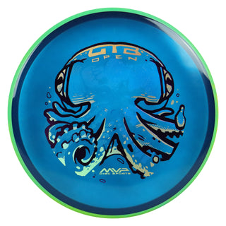 Axiom Discs Project Lab Coat OTB Open 2026 Proton Soft Proxy Putt and Approach Dark Blue/Green Yellow 173 grams