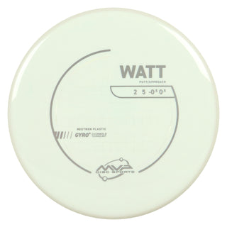 MVP Discs Sports Project Lab Coat Neutron Watt Putt and Approach 2/5/-0.5/0.5 White 169 grams