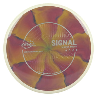 MVP Discs Sports Project Lab Coat Cosmic Neutron Signal Fairway Driver 6/5/-3/1 Dark Pink Yellow 168 grams