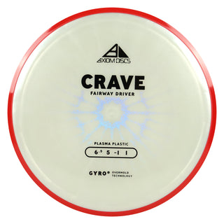 Axiom Discs Project Lab Coat Plasma Crave Fairway Driver 6.5/5/-1/1 White/Red 169 grams
