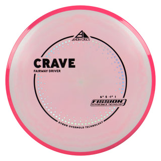 Axiom Discs Project Lab Coat Fission Crave Fairway Driver 6.5/5/-1.5/1 Pink Grey/Pink 137 grams