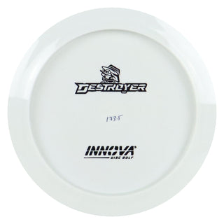 Innova Disc Golf Star Destroyer All White Bottom Stamp Driver 12/5/-1/3 Black Stamp 170 grams