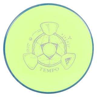 Axiom Disc Golf Neutron Tempo Putter 4/4/0/2.5 Safety Yellow/Navy Grey 168 grams