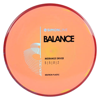 Axiom Disc Golf Neutron Balance Simon Lizotte Edition Midrange 5/5/0/2 Peach/Red Blend 177 grams