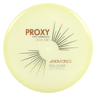 Axiom Disc Golf Total Eclipse Glow 2.0 Proxy Putter 3/3/-1/0.5 Purple Glow 2.0 Plate/Green Glow 2.0 Rim 173 grams