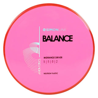 Axiom Disc Golf Neutron Balance Simon Lizotte Edition Midrange 5/5/0/2 Pink/Red Orange 175 grams