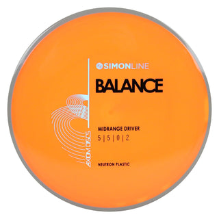 Axiom Disc Golf Neutron Balance Simon Lizotte Edition Midrange 5/5/0/2 Orange/Grey 176 grams