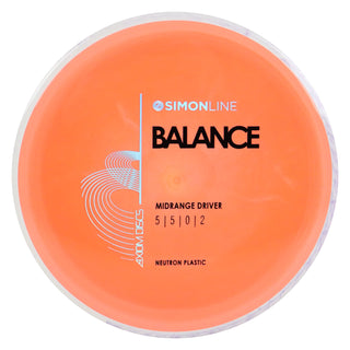 Axiom Disc Golf Neutron Balance Simon Lizotte Edition Midrange 5/5/0/2 Light Orange/White Grey 176 grams
