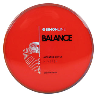 Axiom Disc Golf Neutron Balance Simon Lizotte Edition Midrange 5/5/0/2 Red/Orange Purple 175 grams